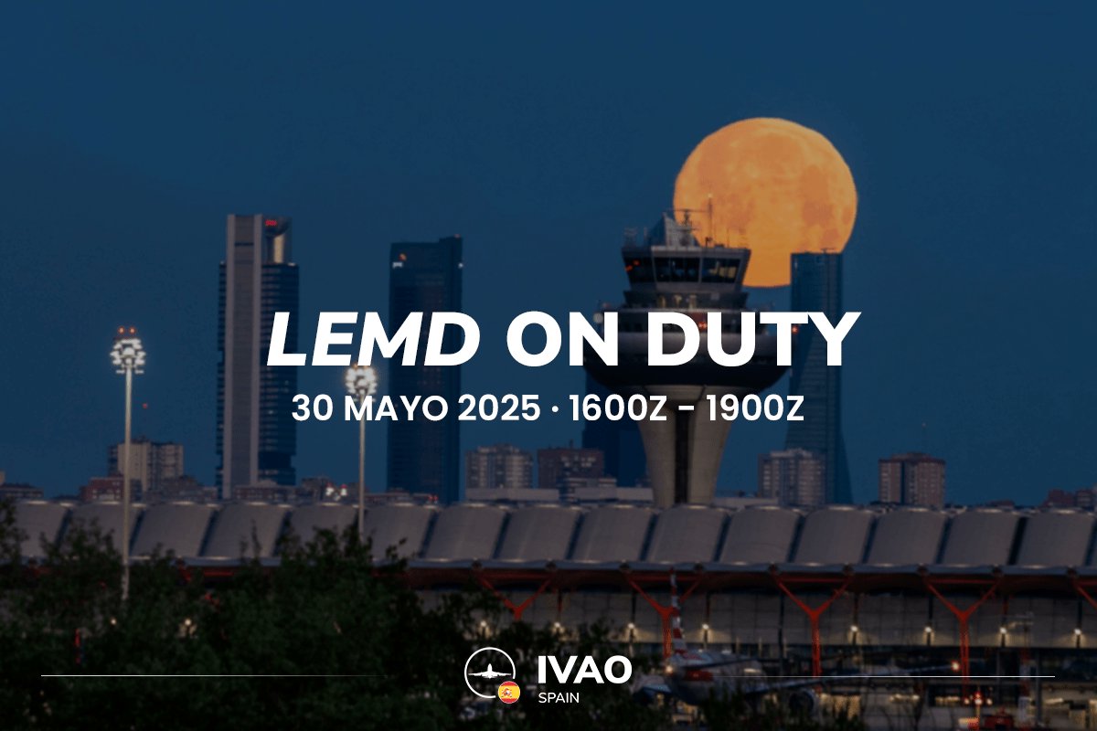IVAOES's tweet image. ¡Os presentamos la tercera etapa de la serie de eventos Airports On Duty 2025! En esta ocasión, el aeropuerto elegido es Madrid-Barajas 🤘🏻