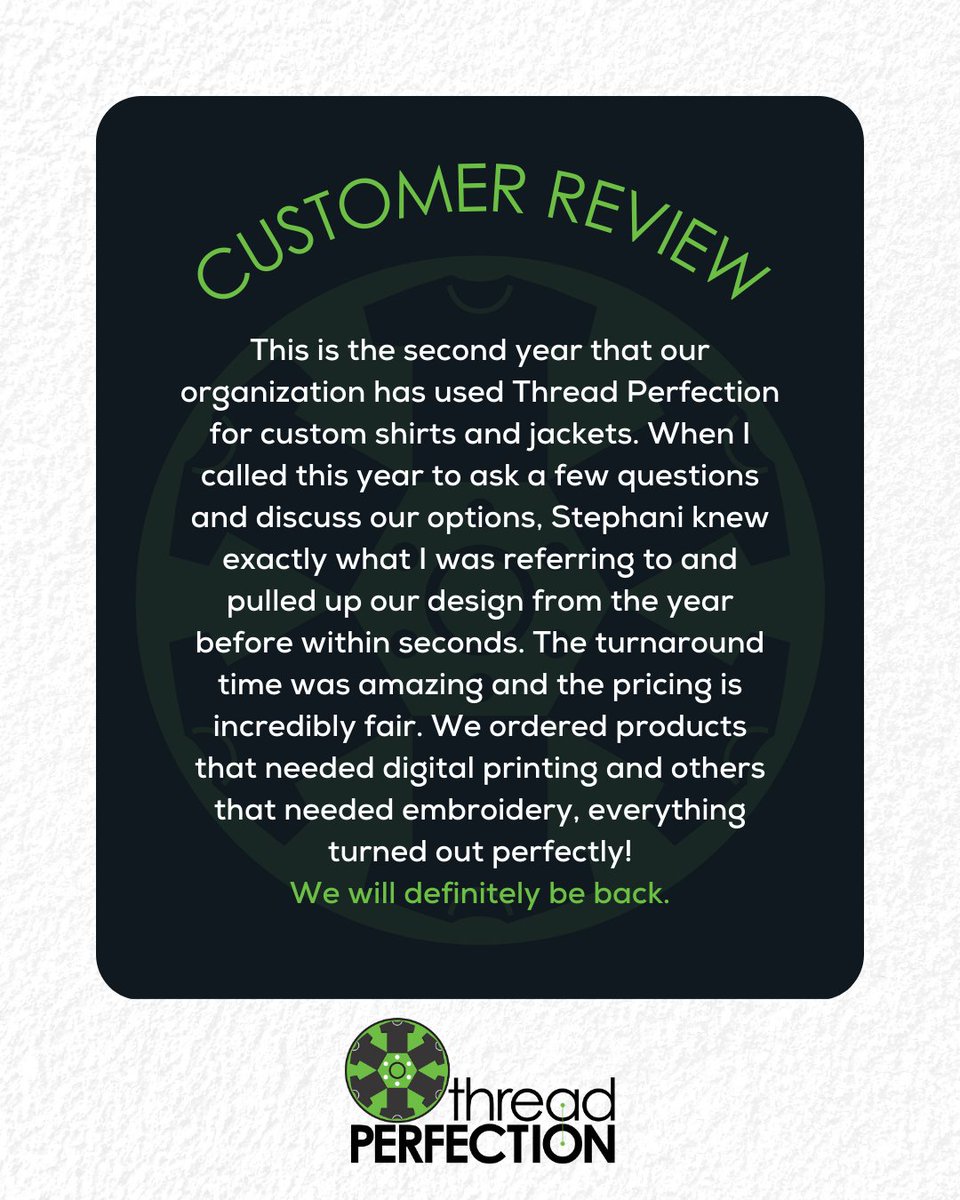 ECPrinthouse's tweet image. 🌟 𝐓𝐡𝐚𝐧𝐤 𝐲𝐨𝐮 𝐟𝐨𝐫 𝐲𝐨𝐮𝐫 𝐤𝐢𝐧𝐝 𝐰𝐨𝐫𝐝𝐬! We love bringing your custom designs to life and are so grateful for amazing customers like you! 🧵👕

📞 | (757) 833-0633
🌐 | vist.ly/3n5gj6b
📍 | Yorktown, VA 

#HappyCustomers #CustomApparel #ThreadPerfection