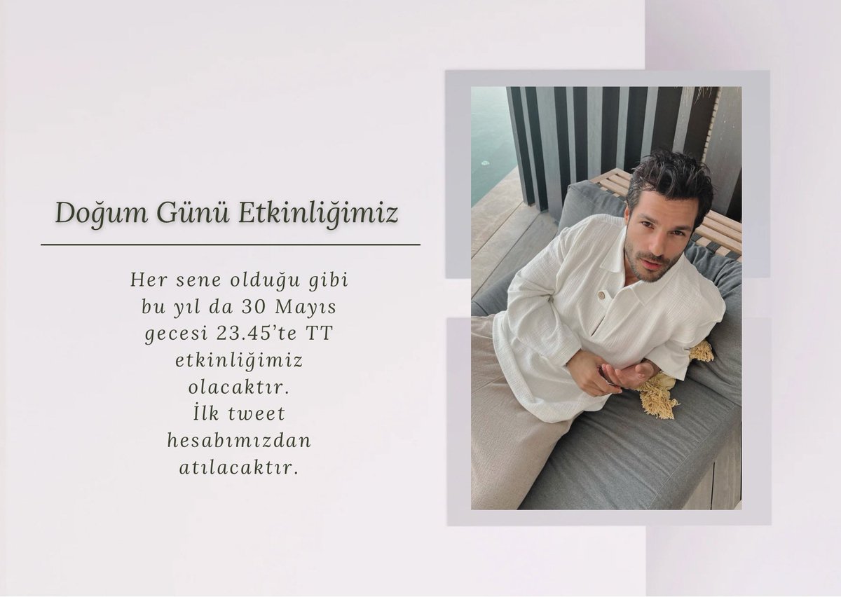 📌 DUYURU 📌

31 Mayıs’a birkaç gün kalmışken TT duyurumuz ile sizlerleyiz. Cuma gecesi herkesi bekleriz. 🌸

#SerkanÇayoğlu