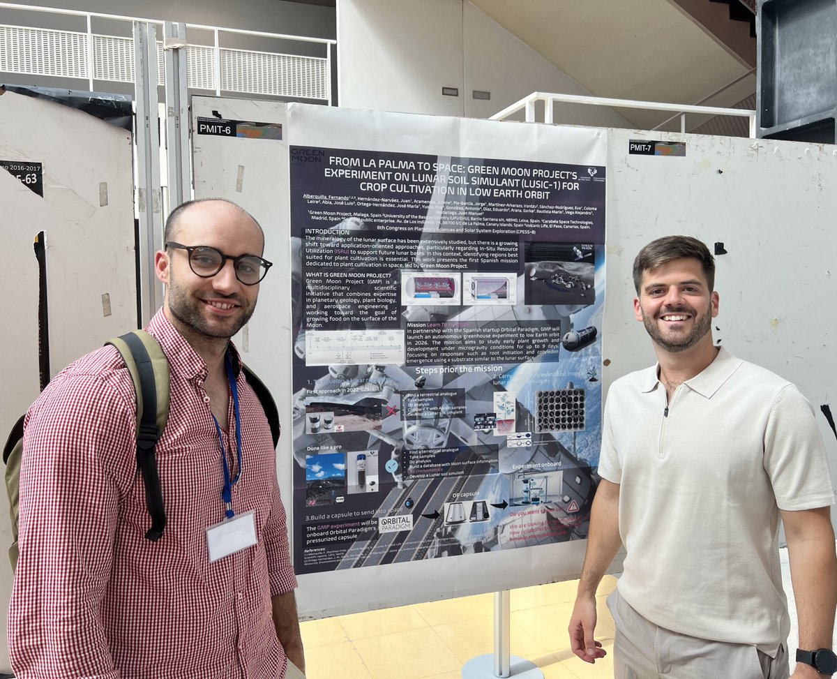 🪐🌌 Contentos de estar en el VIII Congreso Ibérico de Ciencias Planetarias y Exploración del Sistema Solar (CPESS-8), que se está celebrando en #Málaga. Liderados por nuestro Coordinador Geológico Planetario en #GreenMoonProject, Fernando Alberquilla, representándonos. 🛰️🌕🌱