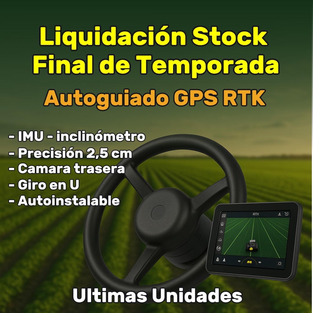 🚨 Volante Autoguiado GPS RTK
🎯 Desde 3.350 € + IVA

✅ Sensor de inclinación (IMU)
✅ Cámara trasera
✅ Giro automático en cabeceras
📦 Instalación en toda España o autoinstalación con tutoriales

📲 ¡Consúltanos! 
💬673 15 62 58
📞911 29 78 50
📧 info@geodesical.com