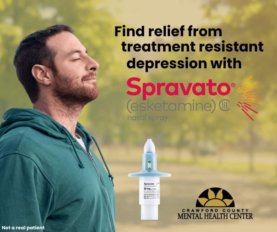 cmhccc's tweet image. 💡SPRAVATO® works differently than traditional antidepressants — targeting a unique brain pathway to restore neural connections and improve mood faster.

Now available at our REMS-Certified Center in Pittsburg, KS. 

Learn more ⬇️
crawfordmentalhealth.org/spravato/

#SPRAVATO #MentalHealth