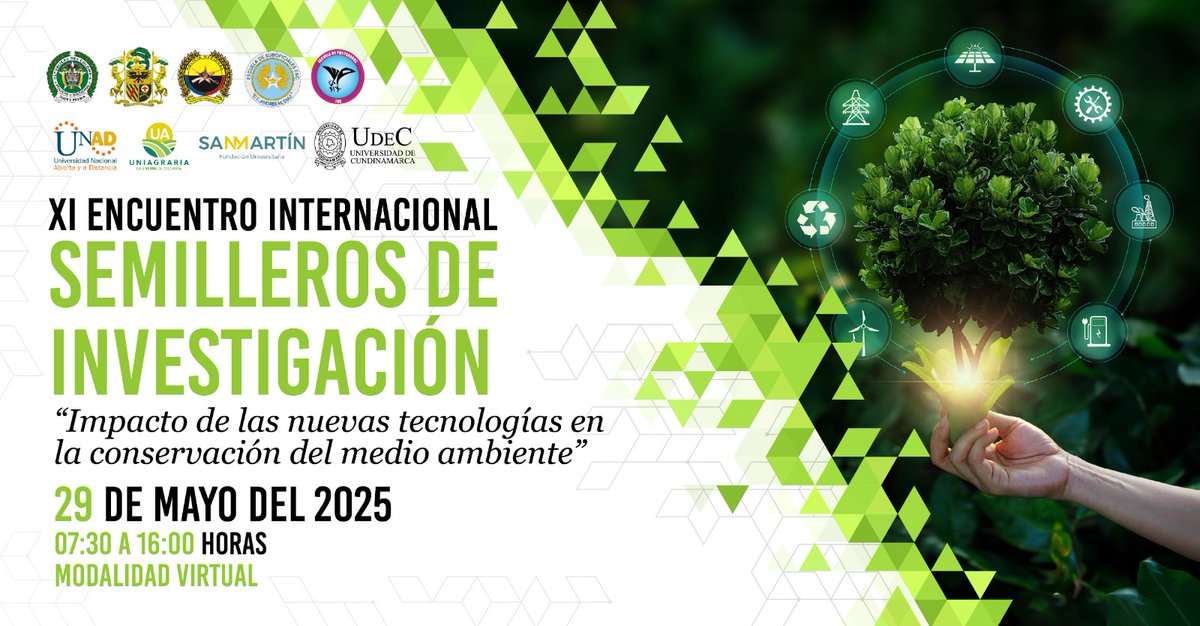 🌱 ¡La investigación se une por el planeta!
🔬 XI Encuentro Internacional de Semilleros
📅 29 mayo | 10 a.m. – 5 p.m.
💻 En vivo: youtube.com/live/_0uTxxKyZ…
Conectamos ODS + COP16 🌍
🔗 Programación: bit.ly/EncuentroSemil…
#ODS #COP16 #CambioClimático