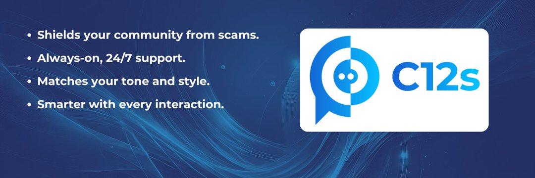 SJ_Deeen's tweet photo. 1/
In the age of 24/7 online communities, silence is chaos.
Spam grows. Scams multiply. Support goes dark.
But what if your community never slept?
C12s isn’t just an AI tool — it’s a tireless, intelligent companion redefining how we manage digital spaces. Let’s dive in https://t.co/vvkFzYD6OJ