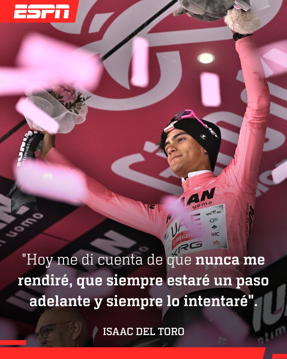ESPNmx's tweet photo. LA MENTALIDAD DE 🇲🇽 ISAAC DEL TORO  🩷

“No tengo nada que perder y hoy no fue más fácil que ayer, pero seguro que tengo mejor mentalidad.” 

👏 ¡VAMOS, TORITO! https://t.co/OtgE4f9MuT