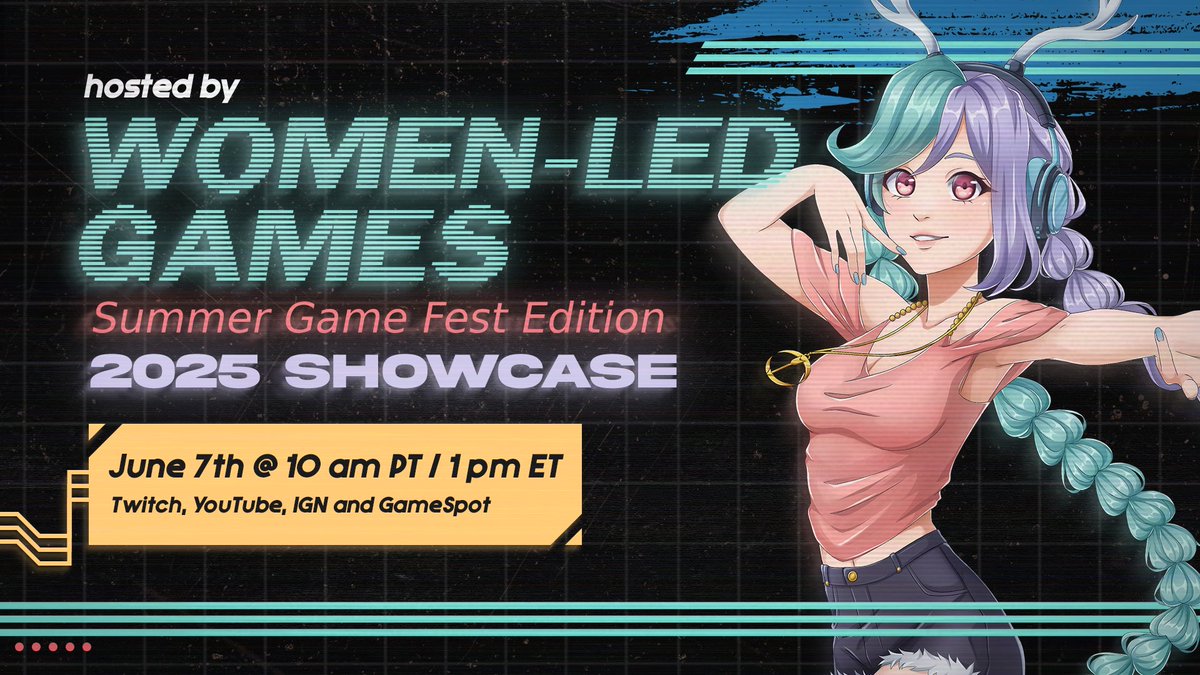Women-Led Games (@womenledgames) on Twitter photo The Women-Led Games Showcase: #SummerGameFest Edition 2025 is finished with final edits and ready to go LIVE on June 7th 10AM PT/ 1PM ET!
Excited to share some exclusive announcements with everyone. Hehehe.
<a href="/summergamefest/">Summer Game Fest</a> The Women-Led Games Showcase: #SummerGameFest Edition 2025 is finished with final edits and ready to go LIVE on June 7th 10AM PT/ 1PM ET!
Excited to share some exclusive announcements with everyone. Hehehe.
<a href="/summergamefest/">Summer Game Fest</a>