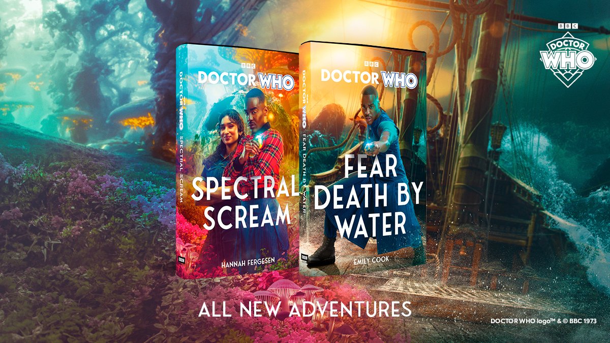 Two new adventures for the Doctor are out now! 💥 

#DoctorWho: FEAR DEATH BY WATER and SPECTRAL SCREAM are now available in hardback and audiobook - find out more:

Fear 🔗 lnk.to/DWFear
Spectral 🔗 lnk.to/DWSpectral