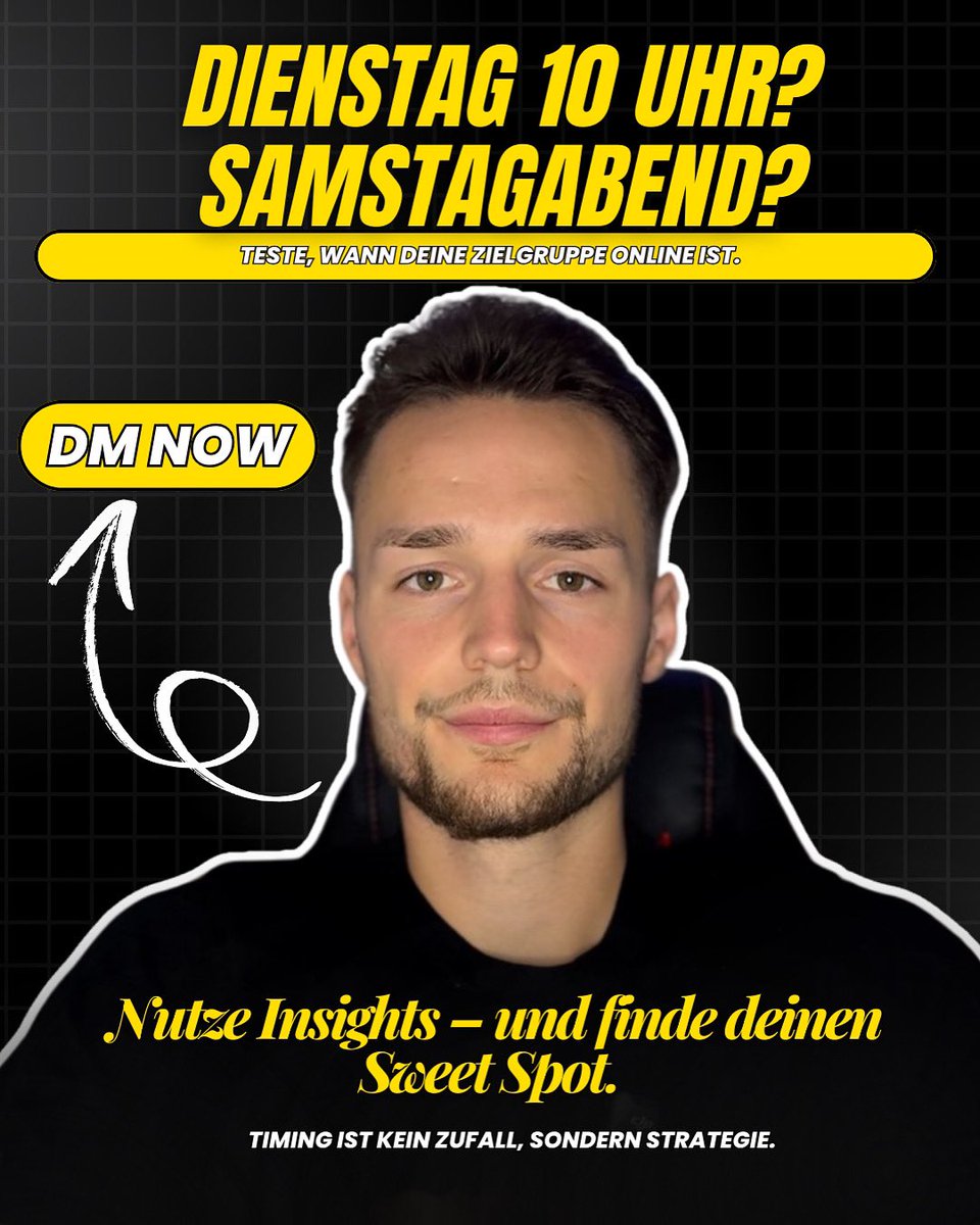 fifthdigisolu's tweet photo. Die beste Zeit zum Posten? ⏰
Die findest du nicht durch Raten – sondern durch Daten.

When’s the best time to post? ⏰
Don’t guess – use data. https://t.co/aVNkjzllWS