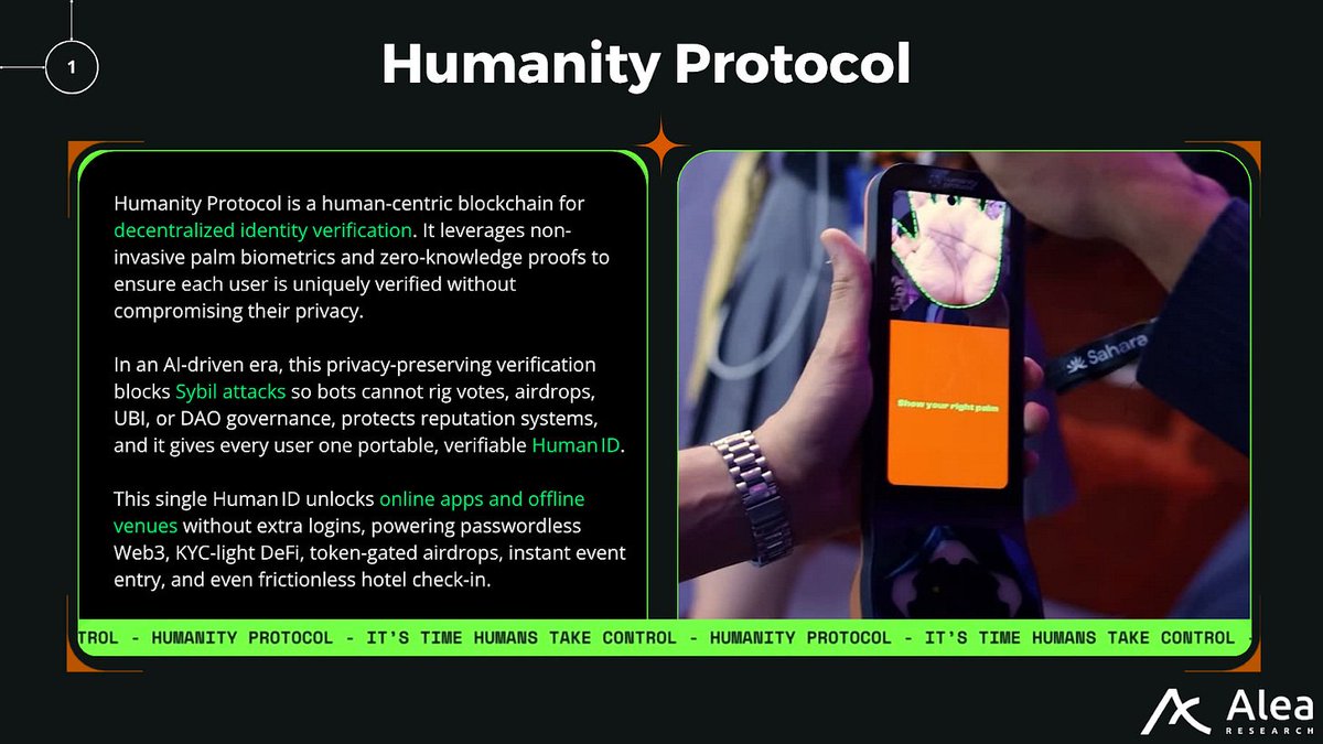 Humanity Protocol covered by @AleaResearch in a comprehensive report: 👉  secure, decentralized digital identity solution 👉 privacy by design 👉  real-world use cases: web3, web2, IRL Give it a read if you