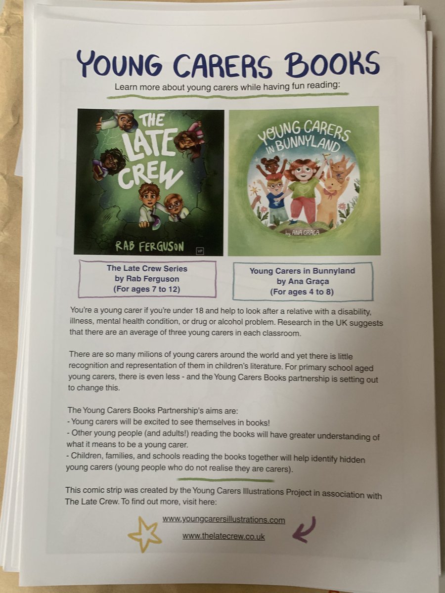 #Hellomynameis Debbie (she/her) (@debbiehustings) on Twitter photo Ouuuu - Super excited to receive my copies of the new Young Carers Books Comic
Building on the Young Carers in Bunnyland by Ana Graca
The new “Late Crew”
by Rab Ferguson for Young Carers aged 7-12 years
<a href="/JohnBangs15/">John Bangs OBE</a> <a href="/SAPHNAteam/">SAPHNA</a> <a href="/mmckenz11/">matthew mckenzie FRSA BEM</a>
<a href="/firogers3/">Fiona Rogers MBA RN SCPHN SN QN</a> <a href="/JenKenward/">#Hellomynameis Jen</a> Ouuuu - Super excited to receive my copies of the new Young Carers Books Comic
Building on the Young Carers in Bunnyland by Ana Graca
The new “Late Crew”
by Rab Ferguson for Young Carers aged 7-12 years
<a href="/JohnBangs15/">John Bangs OBE</a> <a href="/SAPHNAteam/">SAPHNA</a> <a href="/mmckenz11/">matthew mckenzie FRSA BEM</a>
<a href="/firogers3/">Fiona Rogers MBA RN SCPHN SN QN</a> <a href="/JenKenward/">#Hellomynameis Jen</a>