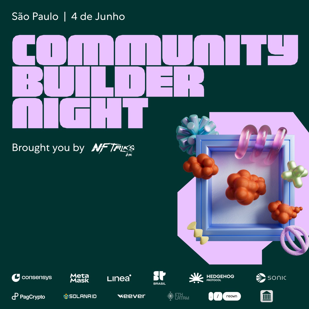 Ana Westfal (@anawestfal) on Twitter photo Super pumped for the next <a href="/MetaMask/">MetaMask.eth 🦊</a> Community Builder Night in collab with <a href="/nftalks_br/">nftalks_br</a> 🔥
An incredible lineup of co-hosts and community partners is joining. It is gonna be a night full of connections, insights, and good vibes.
If you are around, make sure to come by. 🦊🇧🇷 Super pumped for the next <a href="/MetaMask/">MetaMask.eth 🦊</a> Community Builder Night in collab with <a href="/nftalks_br/">nftalks_br</a> 🔥
An incredible lineup of co-hosts and community partners is joining. It is gonna be a night full of connections, insights, and good vibes.
If you are around, make sure to come by. 🦊🇧🇷