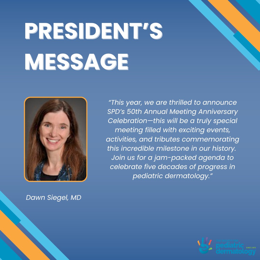 The Spring PediDerm Pulse is live! Catch key updates from SPD President Dr. Dawn Siegel and get ready for our 50th Annual Meeting in Seattle on July 23-26. Early bird registration is open now. 👉 Read more and register here: tinyurl.com/3xnbhdka