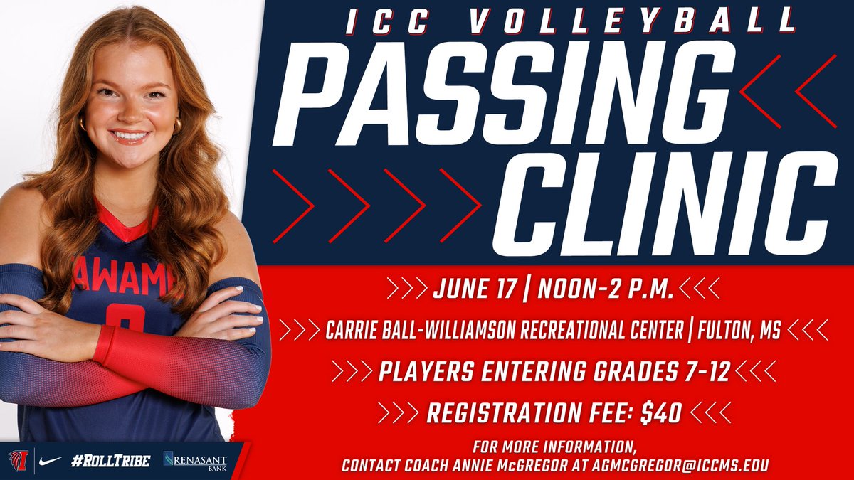🚨Camp Announcement🚨
Our Passing Camp will be June 17! This is for players entering 7th-12th grade and will cover passing, serving, and defensive skills!  Registration is $40. 
Register at commerce.cashnet.com/ICCMSCAMPS?cna…