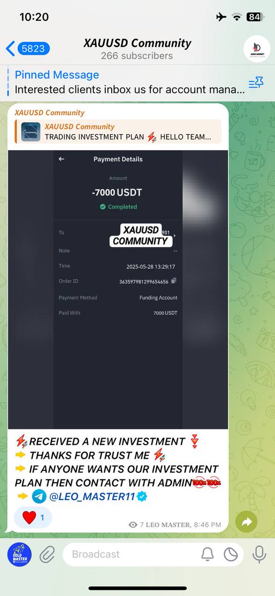 LEOGOLDMASTER11🔰 (@leogoldtra61447) on Twitter photo #XAUUSD Fast TELEGRAM Signals💯
⭐️Daily 5/6 Accurate signals
⚡No Fees and free lifetime
Join⏩ t.me/leogoldmaster11
#RECEIVED A NEW INVESTMENT 🔽
😬THANKS FOR TRUST ME ☄️
😬IF ANYONE WANTS OUR INVESTMENT PLAN THEN CONTACT WITH ADMIN😄😄
😬🔥 <a href="/LEO_MASTER11/">LEO MASTER</a>✅ #XAUUSD Fast TELEGRAM Signals💯
⭐️Daily 5/6 Accurate signals
⚡No Fees and free lifetime
Join⏩ t.me/leogoldmaster11
#RECEIVED A NEW INVESTMENT 🔽
😬THANKS FOR TRUST ME ☄️
😬IF ANYONE WANTS OUR INVESTMENT PLAN THEN CONTACT WITH ADMIN😄😄
😬🔥 <a href="/LEO_MASTER11/">LEO MASTER</a>✅