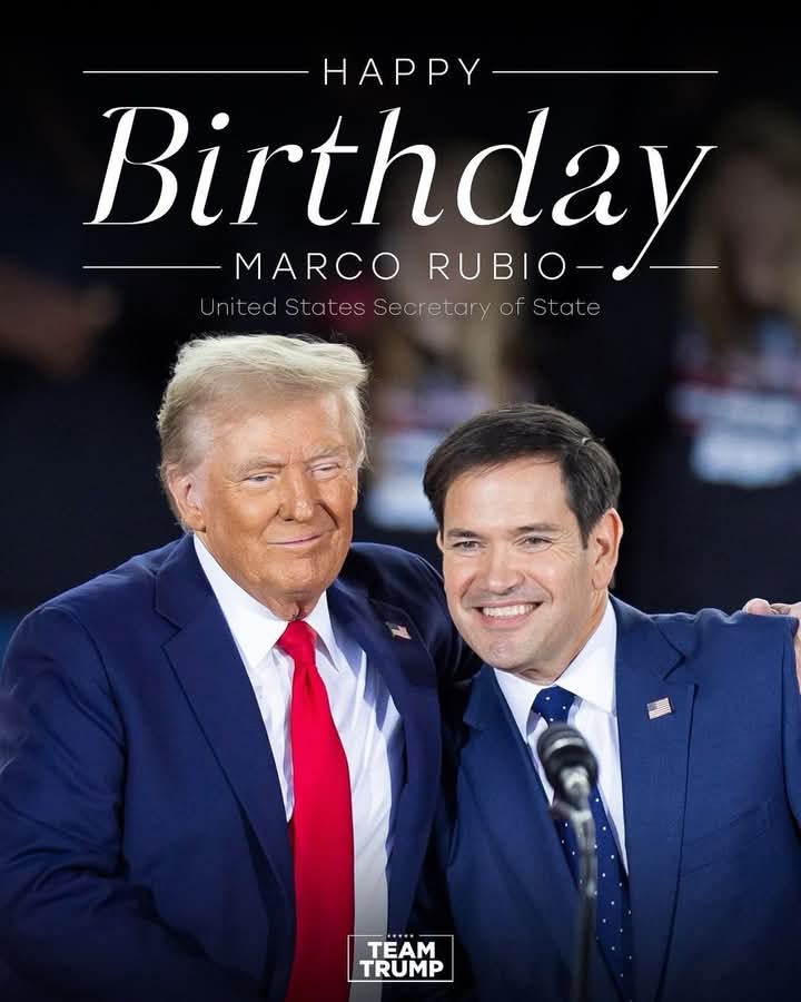 Happy Birthday, Sec. Rubio! 🎂🎈
Thank you! 🇺🇸