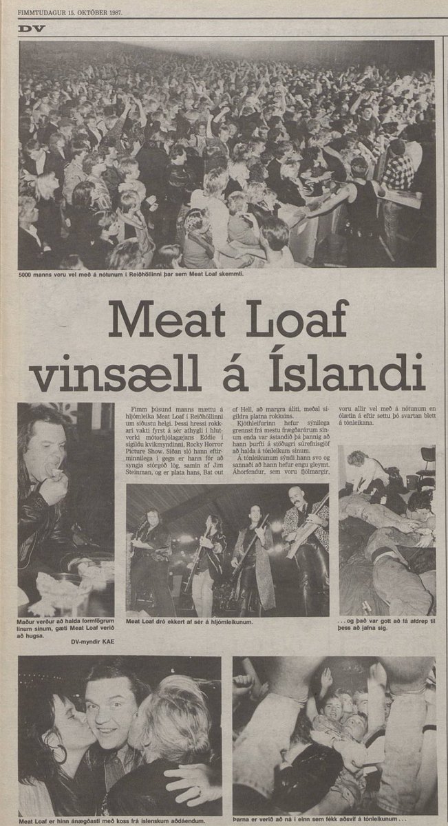 Marga tónleikana hefur maður farið á og miðað við ólíkan tónlistarsmekk landans þá tókst Mest Loaf að skella í allra mestu og bestu tónleika fyrr og síðar og það í reiðhöllinni. Þvílík rödd, karakter, stemmari og töffari sem hann var. Við komum út af tónleikunum í annarri vídd.