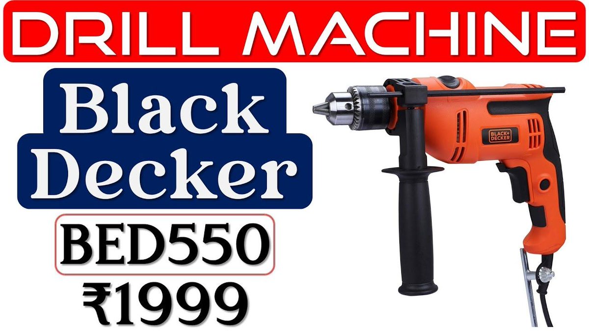 GadgetsShiksha's tweet image. Are you looking for a 550W Drill Machine? Check out the #Black Decker BED550 550W ​Drilling Machine! #BlackDecker #DrillMachine #Drill #Machine #​DrillingMachine #ड्रिलमशीन #ड्रिल #मशीन #Review #GadgetsShiksha ►youtu.be/8zYHv-IZIe0