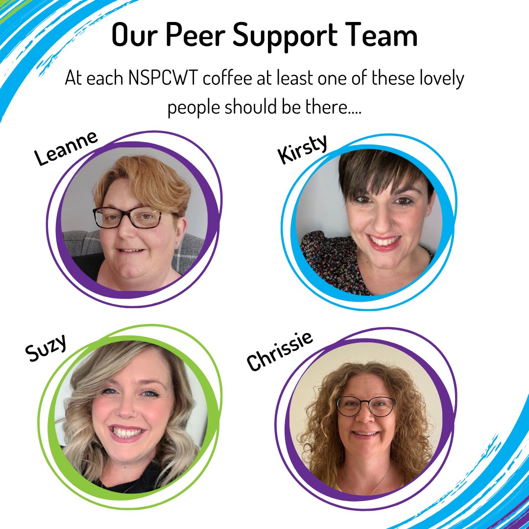 Any NSPCWT coffee or wellbeing event you attend, expect to see at least one of these friendly faces 🤗

follow the link to look at our calendar for any upcoming coffees/events: nspcwt.org/calendar