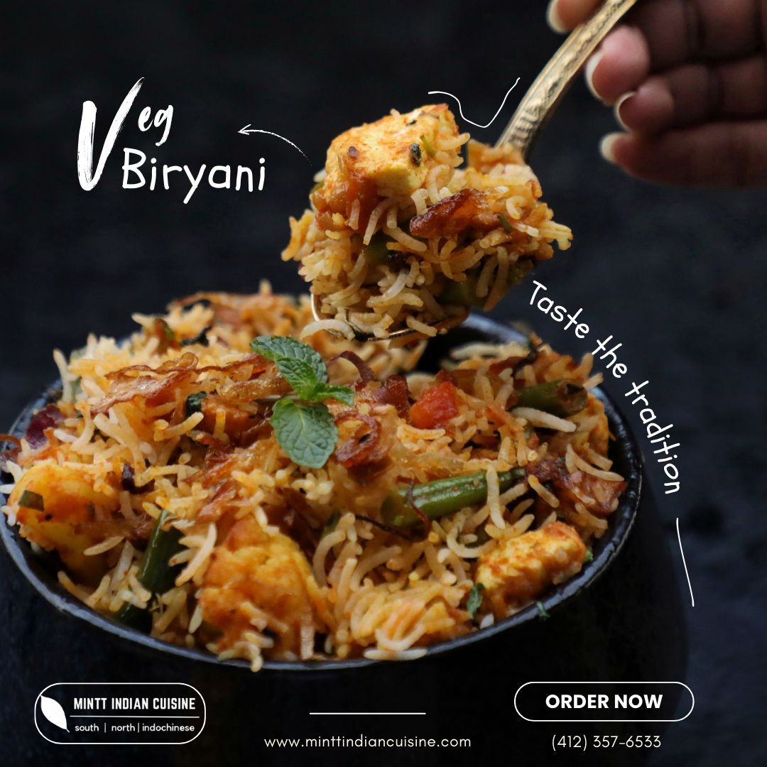 MinttIndian's tweet photo. 🌿 Taste the tradition with our aromatic Veg Biryani — layered with love, spices, and authentic Indian heritage! 🍚🪷

Order Now - https://t.co/bSnIVMm0so 

#VegBiryani #BiryaniLove #IndianFood #VegetarianDelight #MinttIndianCuisine #RiceBowl #IndianTradition https://t.co/4TIIlwNmFm