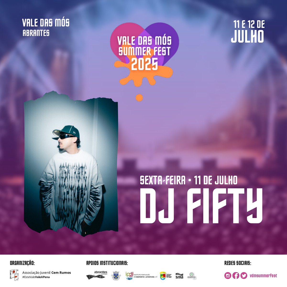 💥💥 𝟭ª 𝗖𝗢𝗡𝗙𝗜𝗥𝗠𝗔𝗖̧𝗔̃𝗢: 𝗗𝗝 𝗙𝗜𝗙𝗧𝗬 𝗡𝗢 𝗩𝗔𝗟𝗘 𝗗𝗔𝗦 𝗠Ó𝗦 𝗦𝗨𝗠𝗠𝗘𝗥 𝗙𝗘𝗦𝗧 𝟮𝟬𝟮𝟱

Tendo já atuado nos maiores festivais, no dia 11 de julho ele estará contigo no #vdmsummerfest!🔥Promete! Não vais querer perder! 💣

#EsteValeValeAPena