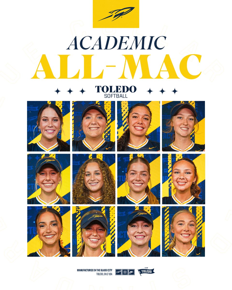 Hard work on the field and in the classroom 🤓

Congratulations to the 1⃣2⃣ Rockets who earned Academic All-MAC honors!

📰 tinyurl.com/299o3xs6

#TeamToledo