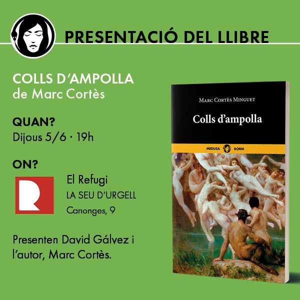 Medusa Editora CAT (@medusaeditora) on Twitter photo Aviat presentem 'Colls d'ampolla' de <a href="/calreflex/">m. c. m. rèflex</a> a <a href="/ElRefugiCoop/">El Refugi, Llibreria crítica</a>!
Gent de l'Urgellet, vingueu nombrosos, sisplau! Aviat presentem 'Colls d'ampolla' de <a href="/calreflex/">m. c. m. rèflex</a> a <a href="/ElRefugiCoop/">El Refugi, Llibreria crítica</a>!
Gent de l'Urgellet, vingueu nombrosos, sisplau!