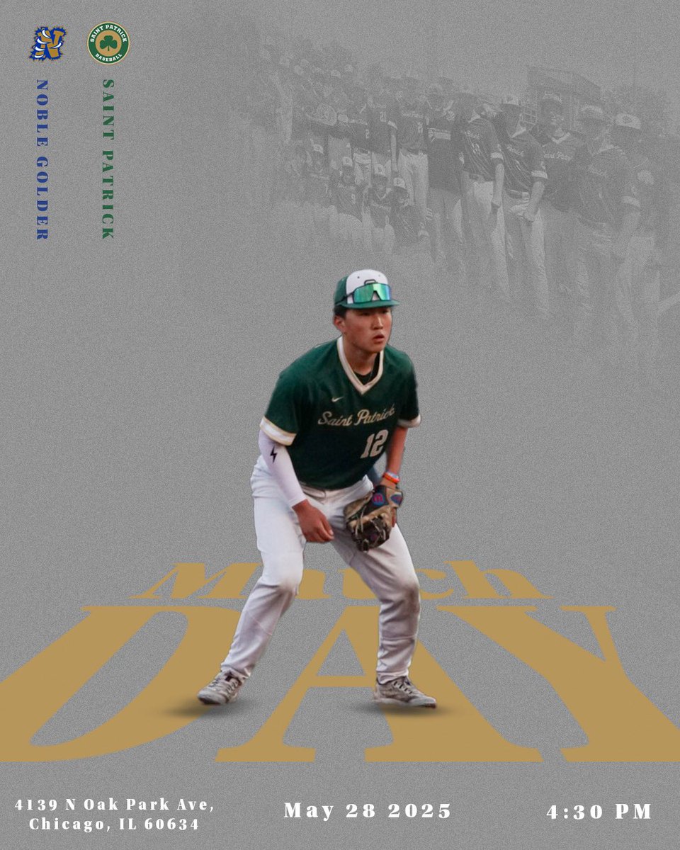 GAMEDAY! The Shamrocks kick off their IHSA playoff journey today! Come and show your support at Reed Dunning☘️⚾️
#stpatrickbaseball