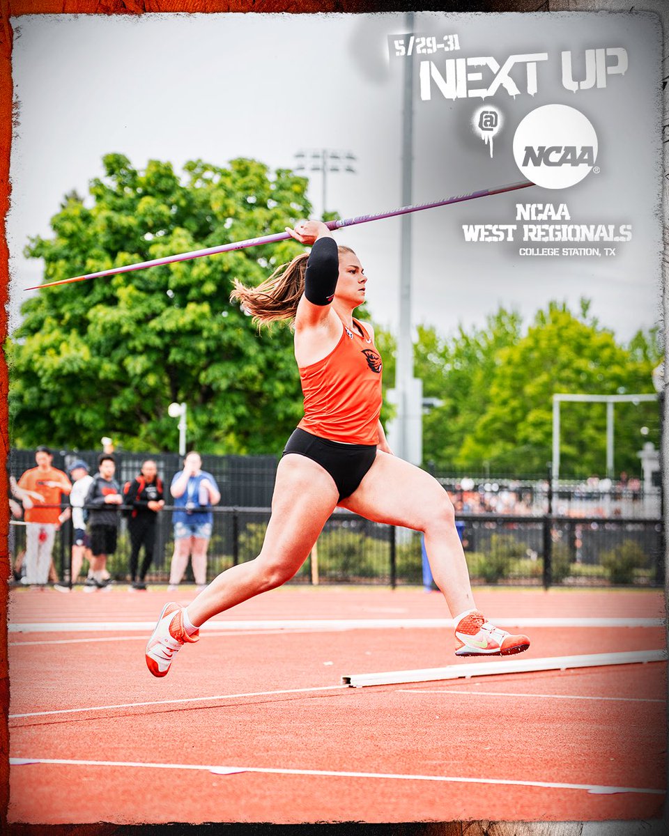 BeaverTFXC's tweet image. On site📍
Your Beavs are in Texas for the NCAA West Regionals! The javelin crew will kick off the weekend tomorrow at 11:00am PDT.
🔗 in bio to follow along! #GoBeavs