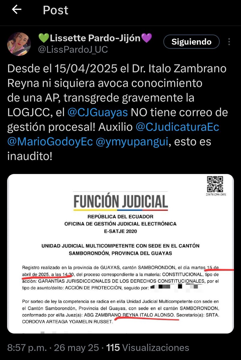 MSc. Cristhian Castro V. E-prolegis tweet media