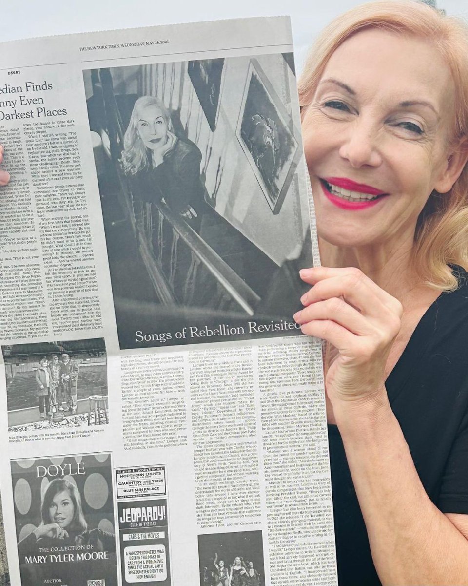 It’s out in print today in the New York Times.

I am so excited.

#UteLemper #PirateJenny #OutNow #KurtWeill #Brecht #CabaretReimagined #LiveMusic #photoshoot #behindthescenes #albumrelease <a href="/The_NY_Times_of/">TheNewYorkTimes.Official</a>