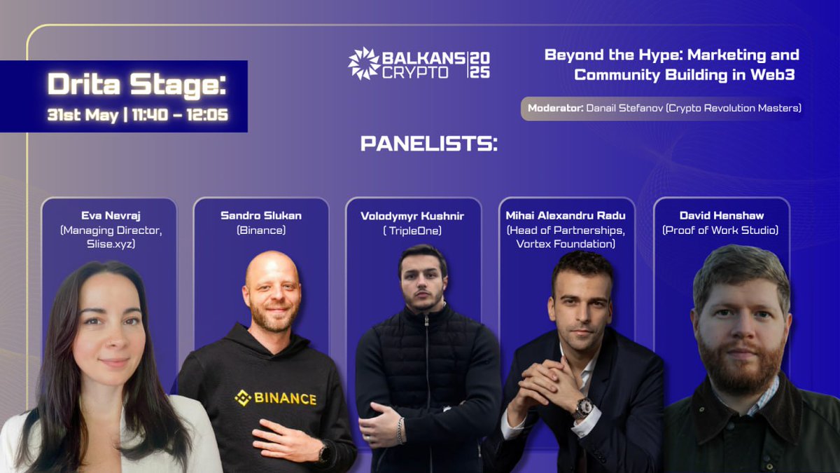 Crypto Revolution Masters (@revolut20) on Twitter photo Hey Folks, I'm already in Tirana for <a href="/BalkansCryptox/">Balkans Crypto</a> and trust me Vibes here are epic, and the Energy here is awesome.
🔥Don't miss this exciting Panel on 31st 11:40 - 12:05
We will talk about Marketing and Community Building in Web3 🔥
Guests are more than epic ones and Hey Folks, I'm already in Tirana for <a href="/BalkansCryptox/">Balkans Crypto</a> and trust me Vibes here are epic, and the Energy here is awesome.
🔥Don't miss this exciting Panel on 31st 11:40 - 12:05
We will talk about Marketing and Community Building in Web3 🔥
Guests are more than epic ones and
