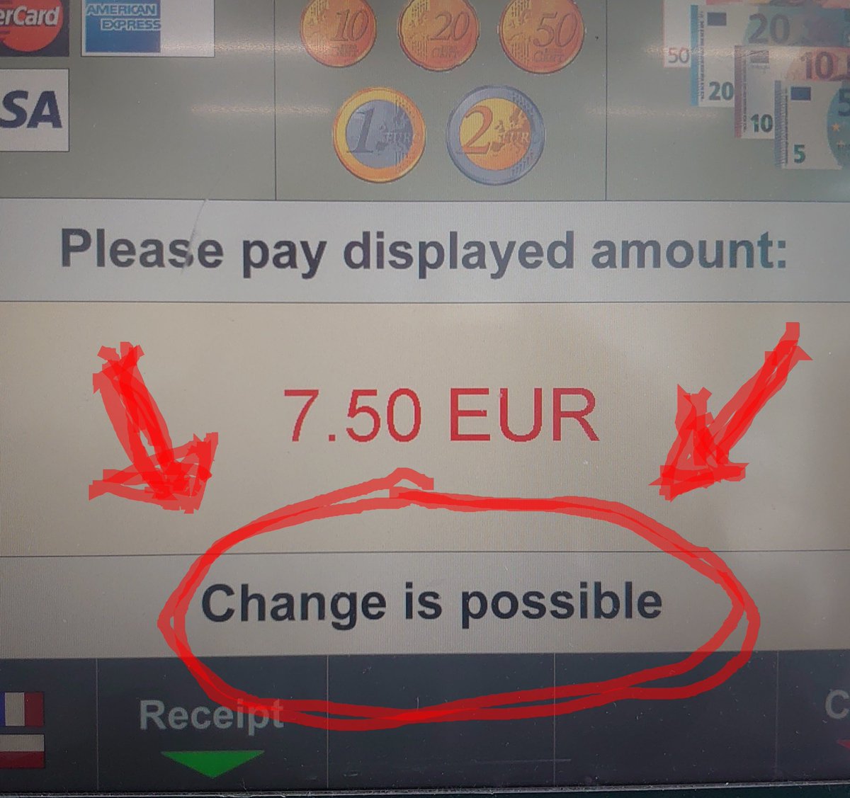 A hopeful reminder to us all, from the Dublin Airport parking ticket machine...