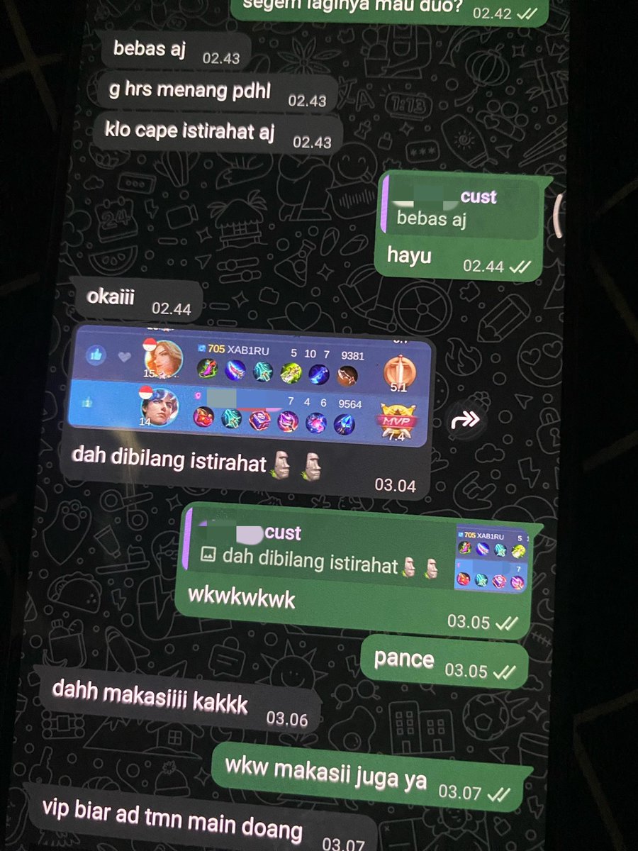 sedubii_'s tweet photo. untung gue sama cust haha hihi bareng kadang sambil dc juga sambil live, main fun lebih seru vip mah bukan jokgen lagian https://t.co/nUrrKtyM8d