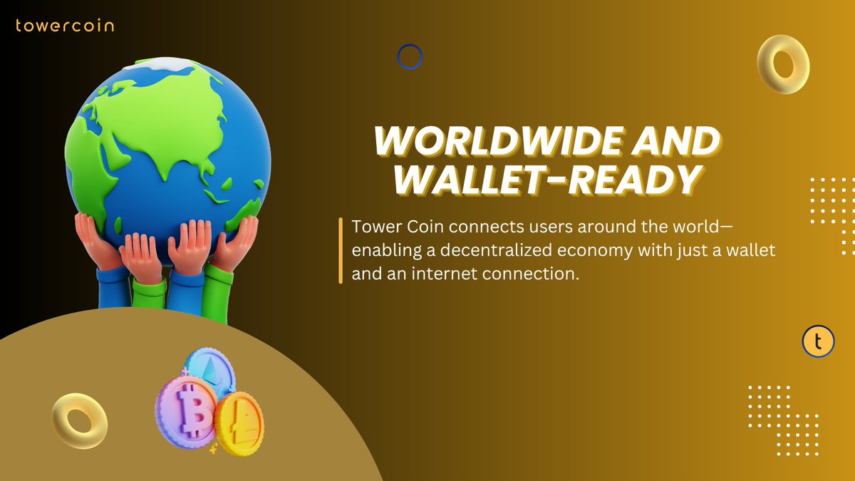 twrcoin's tweet photo. Tower works anywhere there’s Wi-Fi.
That’s global reach, powered by local wallets. 🌐💸

#TowerCoin #GlobalAccess #Web3 #Crypto https://t.co/2kqT8TvY2j