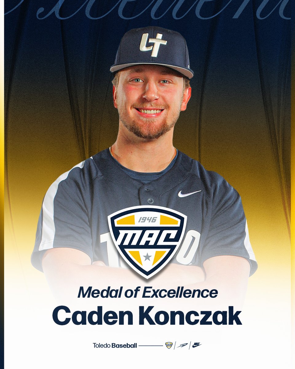 Toledo Baseball (@toledobaseball) on Twitter photo A well deserved honor for Caden! π
Caden Konczak is a MAC Medal of Excellence recipient! π
π° tinyurl.com/2226qvdv
#TeamToledo | <a href="/CadenKonczak/">Caden Konczak</a> A well deserved honor for Caden! π
Caden Konczak is a MAC Medal of Excellence recipient! π
π° tinyurl.com/2226qvdv
#TeamToledo | <a href="/CadenKonczak/">Caden Konczak</a>