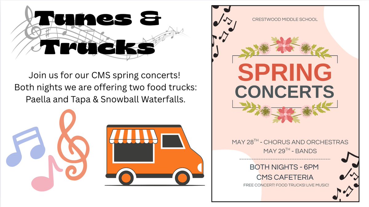 We hope to see you for dinner, dessert, and music tonight!