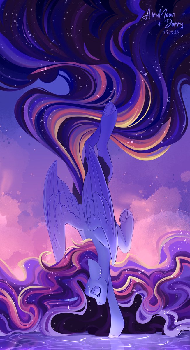 AlruMoon's tweet image. Collaboration with @dorry_b_
#art #mlp #PrincessLuna