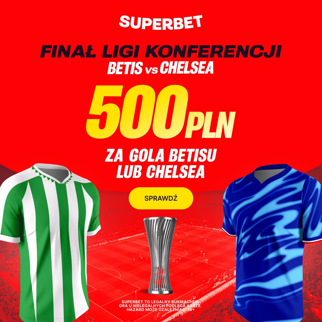 Interfejs aplikacji SuperBet na smartfonie pokazujący zakłady sportowe