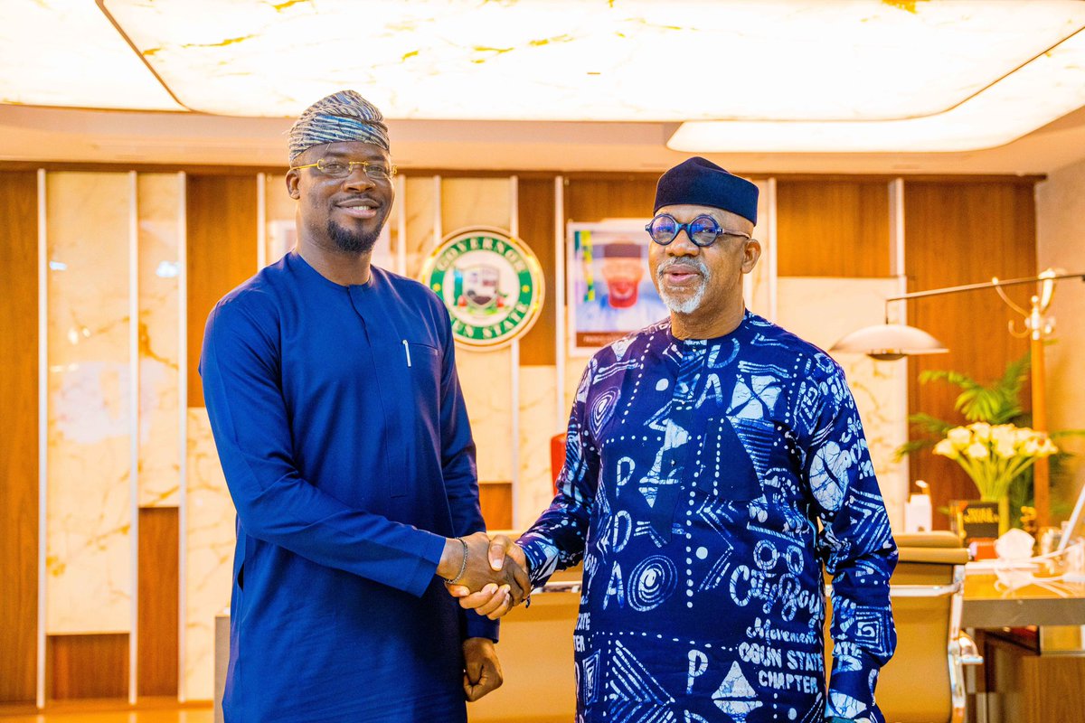 Kamorudeen Olawale Yusuf (Kamosky) (@kamoryusuf) on Twitter photo Today, I had the privilege of meeting His Excellency, Governor Dapo Abiodun (<a href="/DapoAbiodunCON/">Prince Dr. Dapo Abiodun, CON</a>) of our dear Ogun State. I seized the opportunity to commend him for the excellent organisation of the ongoing National Sports Festival.
We also discussed what this event represents as Today, I had the privilege of meeting His Excellency, Governor Dapo Abiodun (<a href="/DapoAbiodunCON/">Prince Dr. Dapo Abiodun, CON</a>) of our dear Ogun State. I seized the opportunity to commend him for the excellent organisation of the ongoing National Sports Festival.
We also discussed what this event represents as