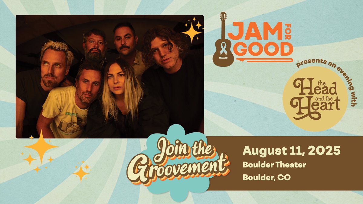 97.3 KBCO (@973kbco) on Twitter photo Jam For Good is bringing <a href="/headandtheheart/">The Head & The Heart</a> to <a href="/BoulderTheater/">Boulder Theater</a> on 8.11 for a night of music with meaning.
All for a great cause. All in the heart of Boulder.
Presale: Thursday, May 29 at 10AM
Public On-Sale: Friday, May 30 at 10AM
Join the Groovement.
kbco.iheart.com/calendar/conte… Jam For Good is bringing <a href="/headandtheheart/">The Head & The Heart</a> to <a href="/BoulderTheater/">Boulder Theater</a> on 8.11 for a night of music with meaning.
All for a great cause. All in the heart of Boulder.
Presale: Thursday, May 29 at 10AM
Public On-Sale: Friday, May 30 at 10AM
Join the Groovement.
kbco.iheart.com/calendar/conte…