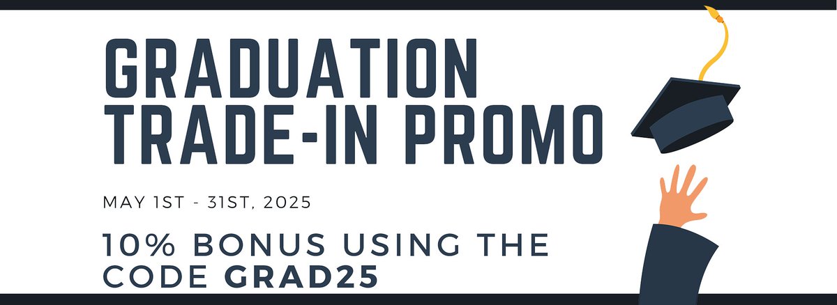 Time is running out on the Tech Shop graduation trade-in event! You can learn more about this promotion at techshop.umich.edu/trade-in. 🎓