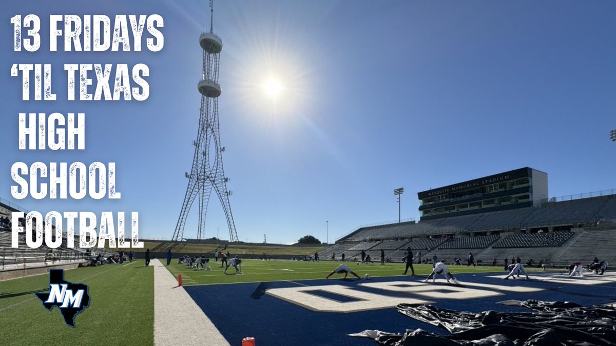 Stallion Football (@nm_stallionfb) on Twitter photo Only 13 Fridays stand between us and Texas High School football.
The countdown is on
The work is happening
Friday nights are coming
#TXHSFB #StallionPride #TDS
<a href="/mesquiteisdATH/">Mesquite ISD Athletics</a>
<a href="/mesquiteisdtx/">Mesquite ISD</a>
<a href="/Matt_Stepp817/">Matt Stepp</a>
<a href="/dctf/">Dave Campbell's Texas Football — TexasFootball.com</a>
<a href="/THSCAcoaches/">THSCA</a>
<a href="/wfaasports/">WFAA Sports</a> Only 13 Fridays stand between us and Texas High School football.
The countdown is on
The work is happening
Friday nights are coming
#TXHSFB #StallionPride #TDS
<a href="/mesquiteisdATH/">Mesquite ISD Athletics</a>
<a href="/mesquiteisdtx/">Mesquite ISD</a>
<a href="/Matt_Stepp817/">Matt Stepp</a>
<a href="/dctf/">Dave Campbell's Texas Football — TexasFootball.com</a>
<a href="/THSCAcoaches/">THSCA</a>
<a href="/wfaasports/">WFAA Sports</a>