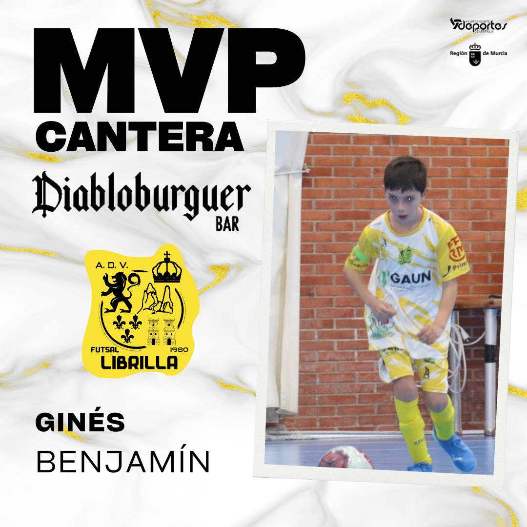 😉 No nos basta con uno, así que tenemos 3️⃣ 𝐌𝐕𝐏 en nuestra cantera

🥇 Juanito, Chouaib y Ginés, premiados por #DiabloBurguerBar por su actuación en las últimas semanas

#SomosLibrilla 💛 #EternamenteCati