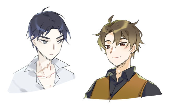 結果拖到後來變成卡在這天畫了這個XD
其實就是對那個簽名的寫法有點小看法www
然後也試著用自己的風格隨筆畫看看他們😳

#残次品 #cancipin