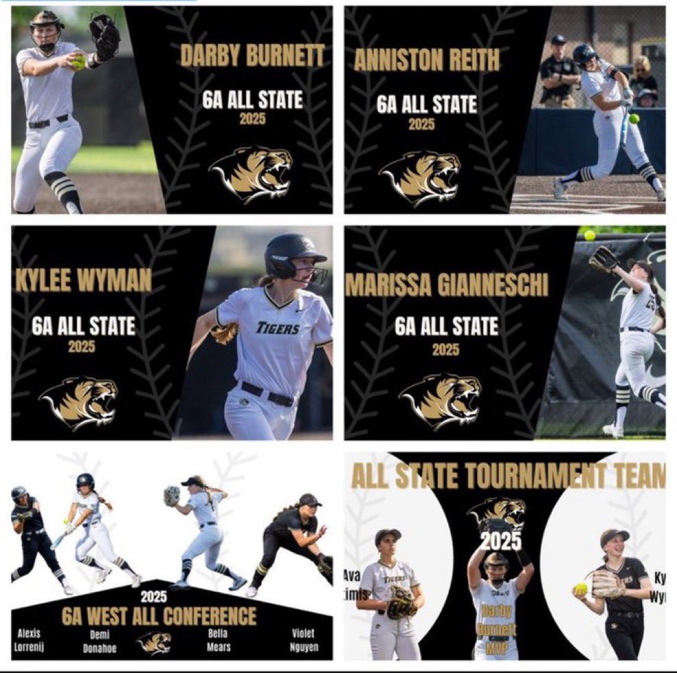 Honored to receive all conference recognition!! Such a special team with so many talented teammates I’m beyond grateful I got to play next to this year🤍
<a href="/bhs_tiger/">BHS Tiger Softball</a>