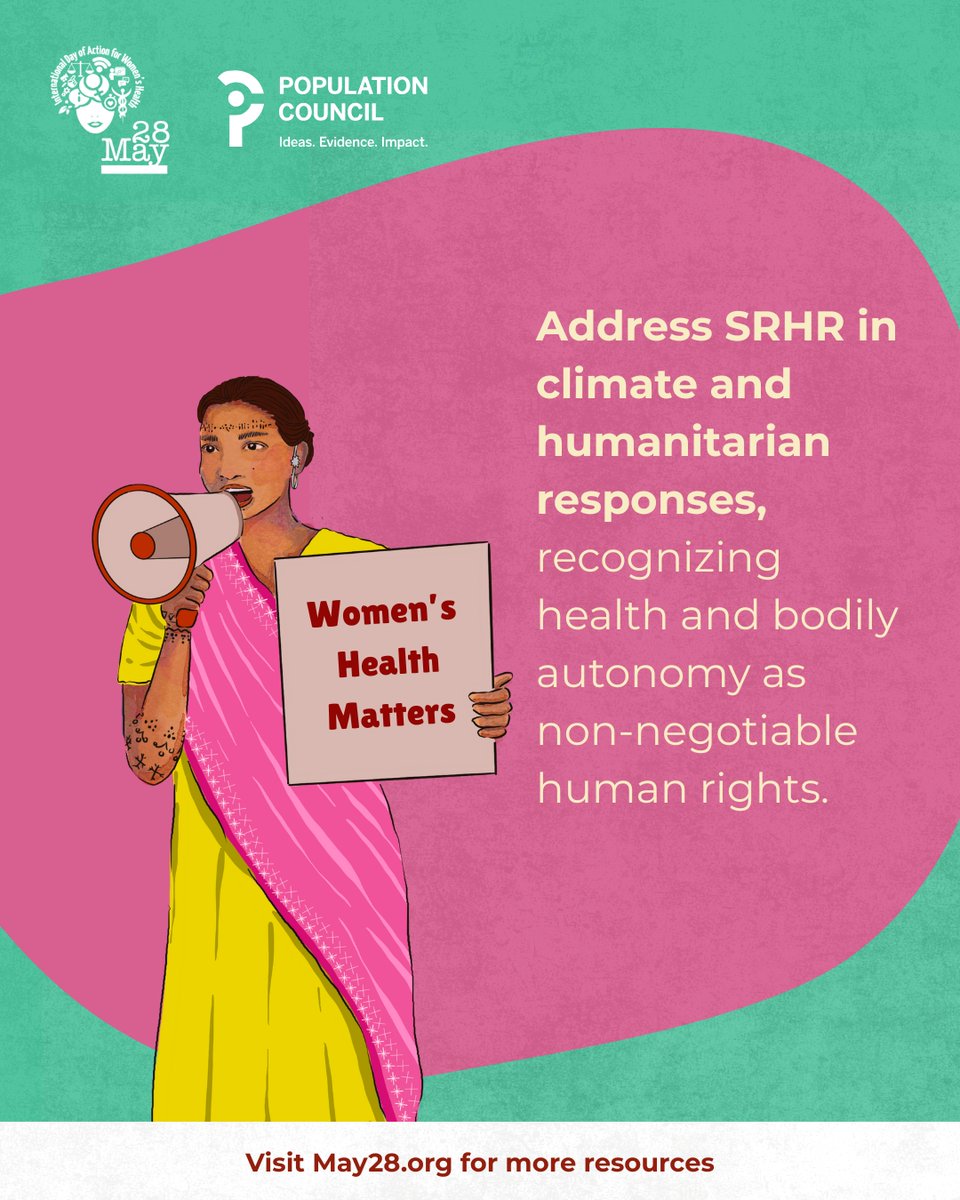 Disaster recovery must address the reproductive health &amp; rights of those most at risk. 

This International Day of Action for Women’s Health, learn more about the intersections of reproductive health and climate change: bit.ly/4kJYv5X