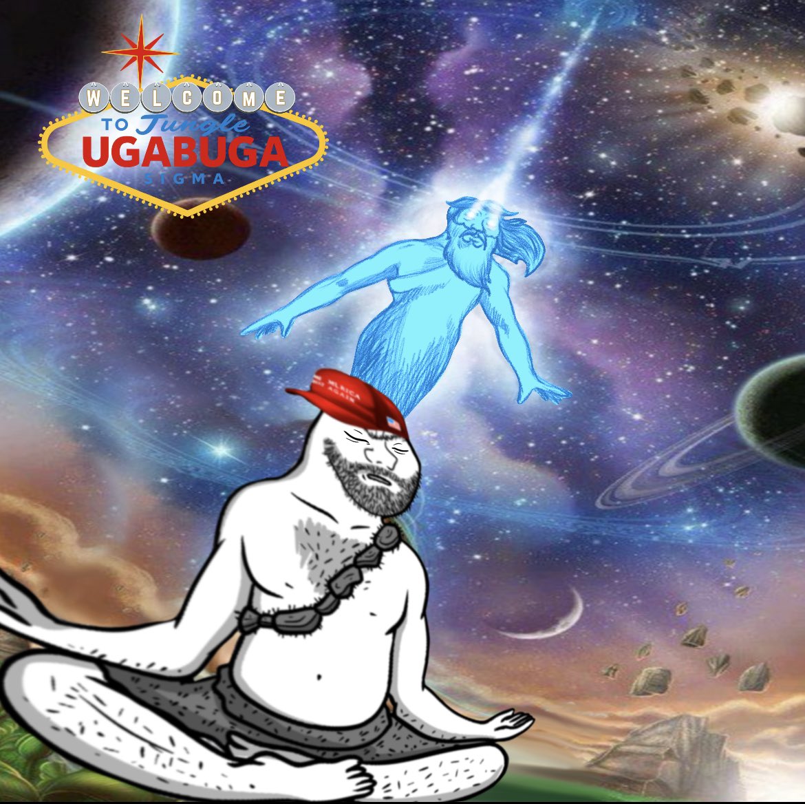 wHeN tHe mInD sTiLlS aNd tHe bOdY rEsTs, uGa rEmEmBeRs hE wAs nEvEr jUsT a cAvEmAn…

bUt tHe cOsMiC bEiNg dReAmInG oF bAnAnAs iN tHe vOiD.

wElCoMe tO tHe jUnGlE
