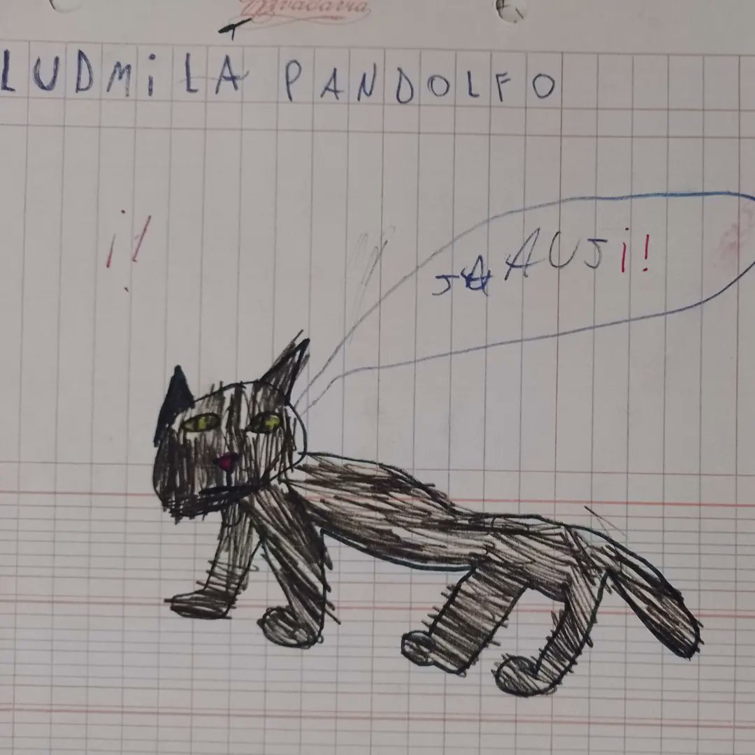 This is a drawing of a black cat I made when I was a kid. I used to draw black cats a lot because I had a recurring dream where one would come in through my window.
Orión came into my life many years later, and honestly, I think we’ve always been meant to find each other.