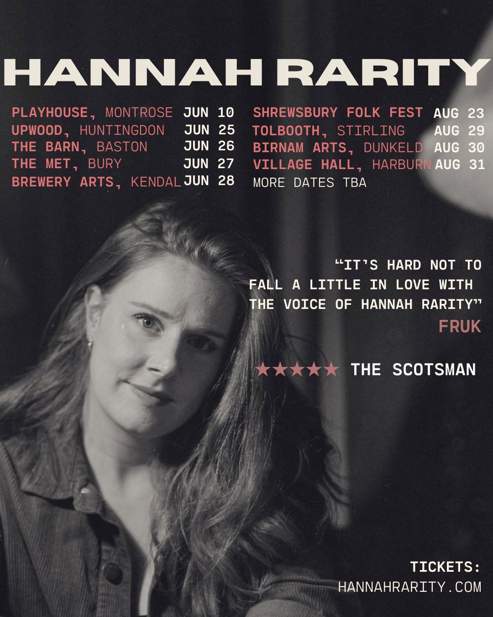 Our singing tutor for 2025 is…

The one and only Hannah Rarity! 🎤🎉

If you can’t wait till October to hear her - check out Hannah’s upcoming tour around Scotland &amp; England. Some beautiful venues in there, don’t miss her. 

#blazininbeauly #october #hannahrarity #singingtutor