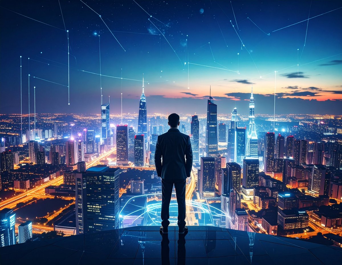 buildwithfocus0's tweet photo. In a world increasingly interconnected,standing at the precipice of progress.This view captures the essence of a truly smart city.What does 'future' mean to you?  #SmartCity #Connectivity #UrbanFuture https://t.co/i7vN4qe3Qn